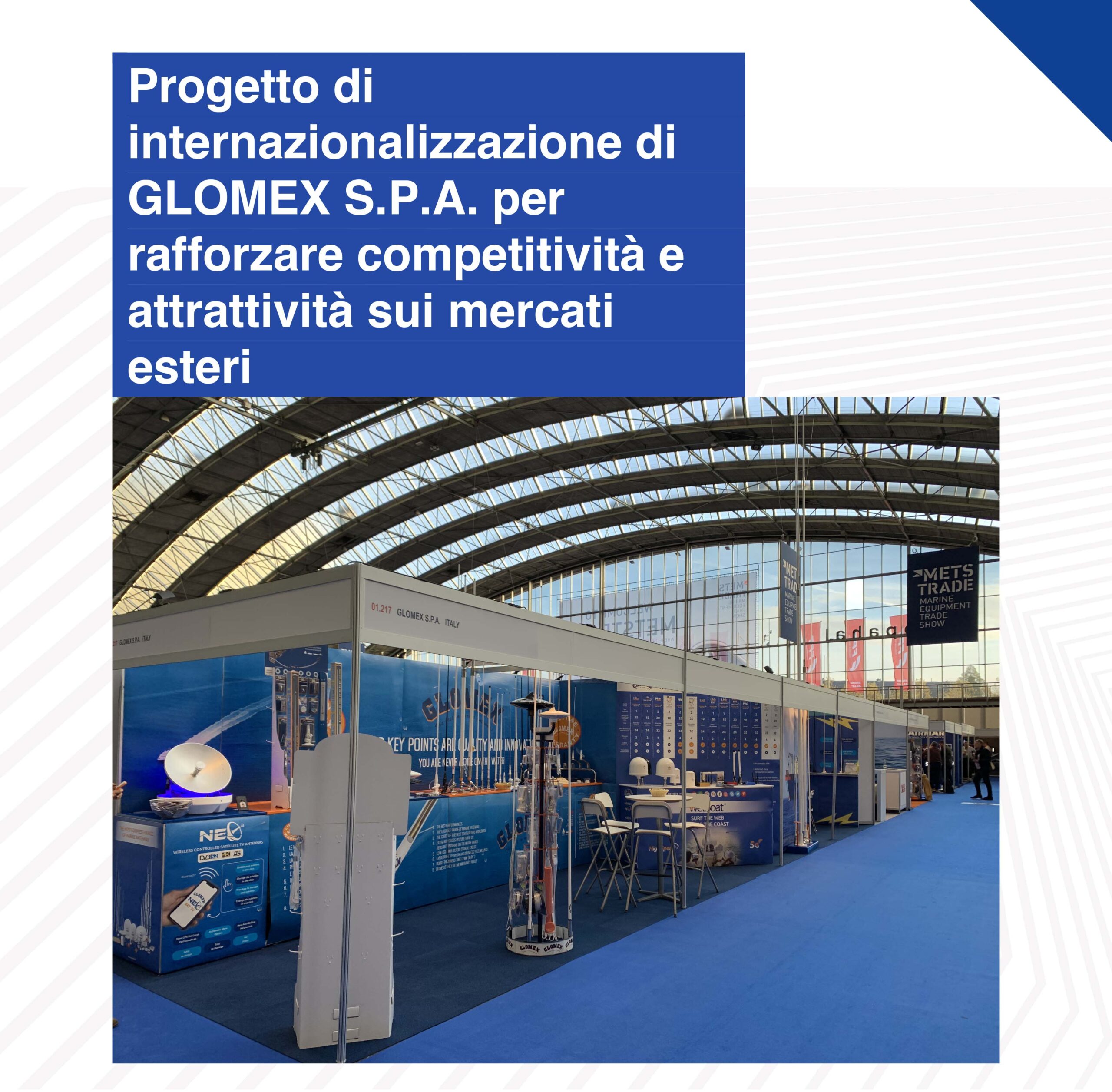 Progetto di internazionalizzazione di GLOMEX S.P.A. per rafforzare competitività e attrattività sui mercati esteri