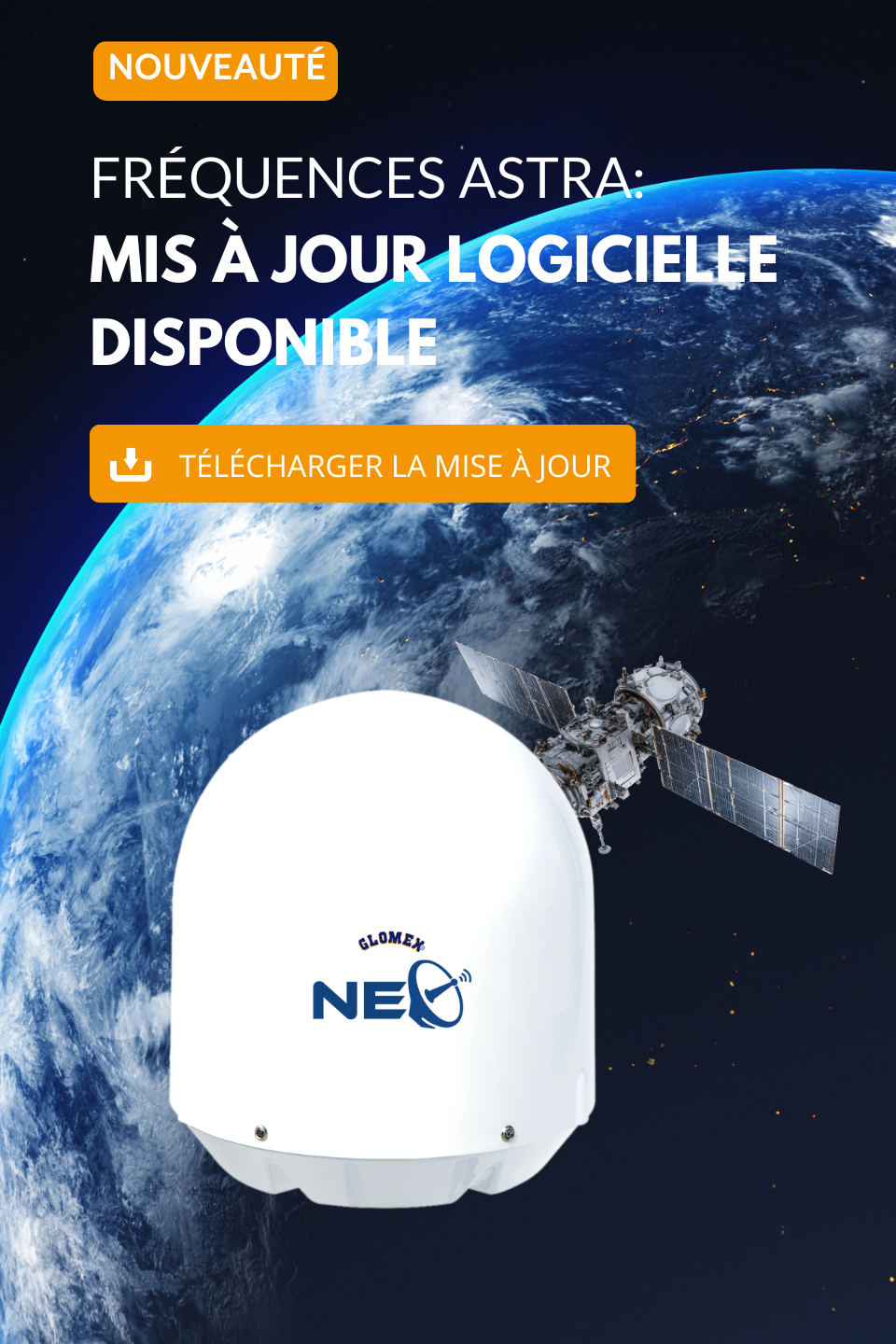 Glomex NEO – Mise à jour des fréquences Astra