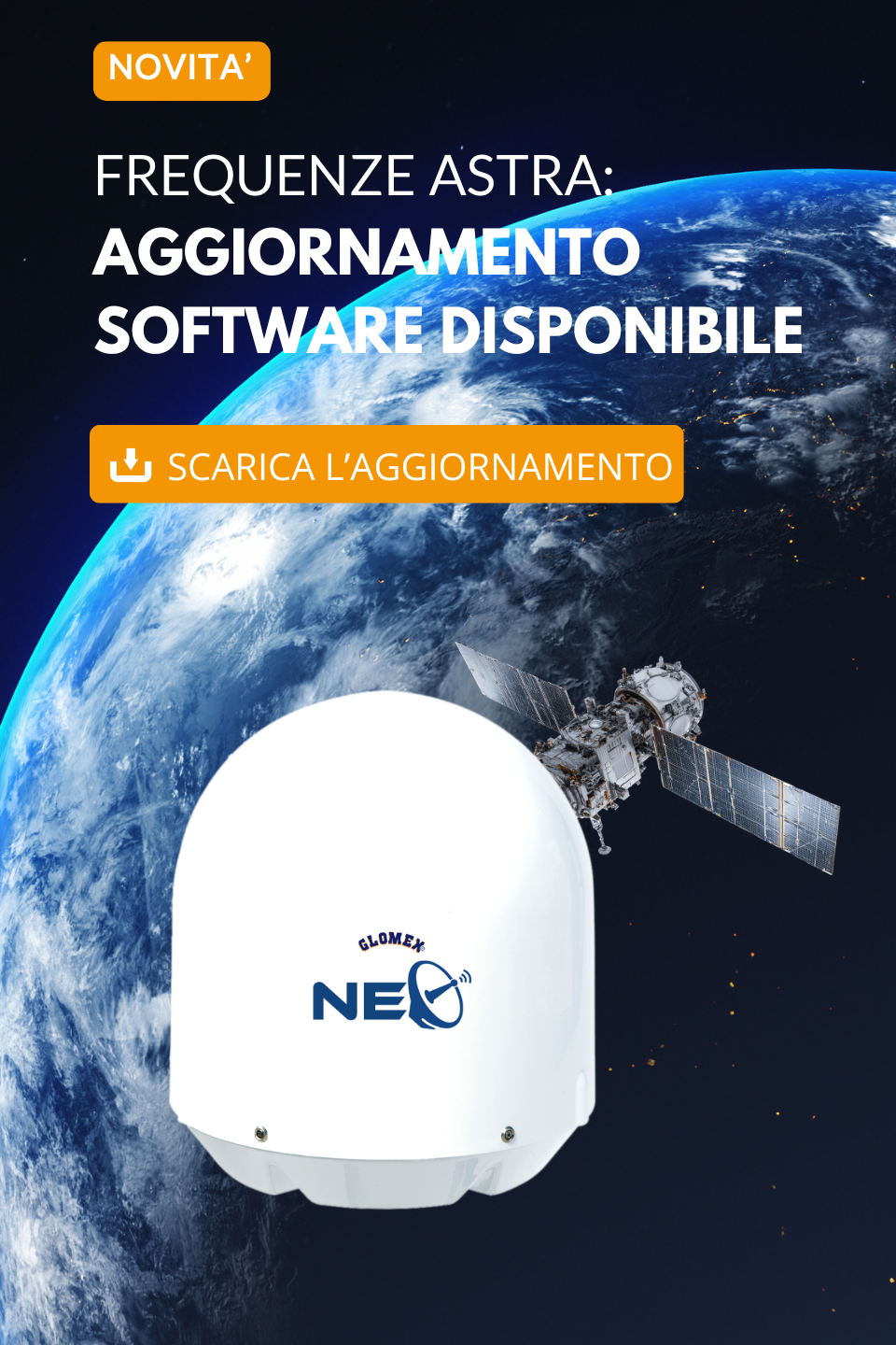 Glomex NEO: aggiornamento frequenze Astra | Antenne TV satellitari